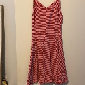 Pink striped skater dress